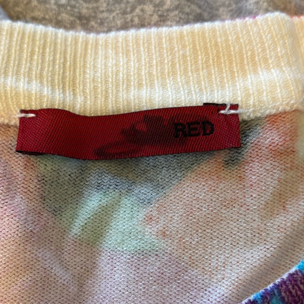 RED Multicolor Cardigan Size Large - Picture 2 of 6